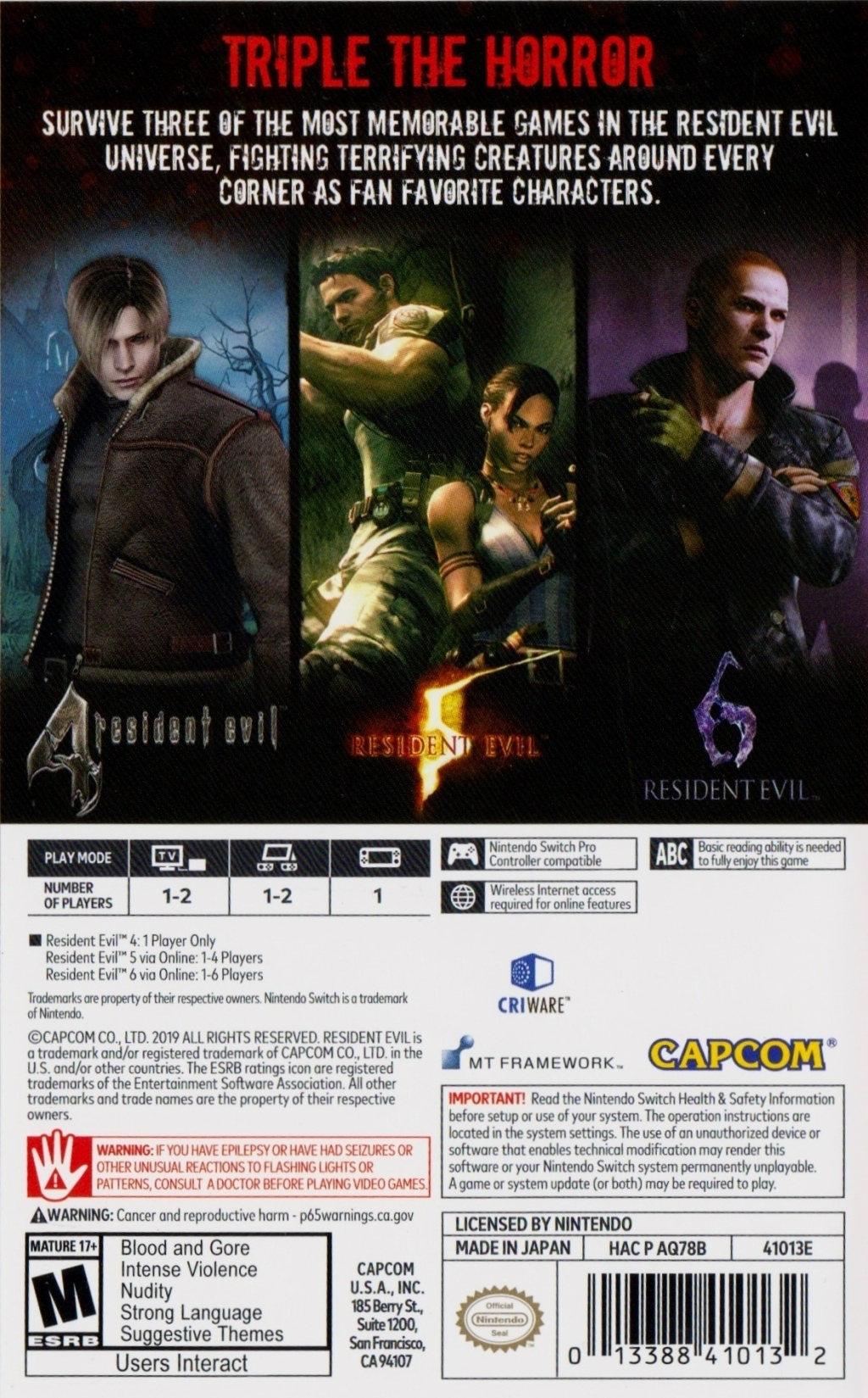 Resident Evil Triple Pack - Switch