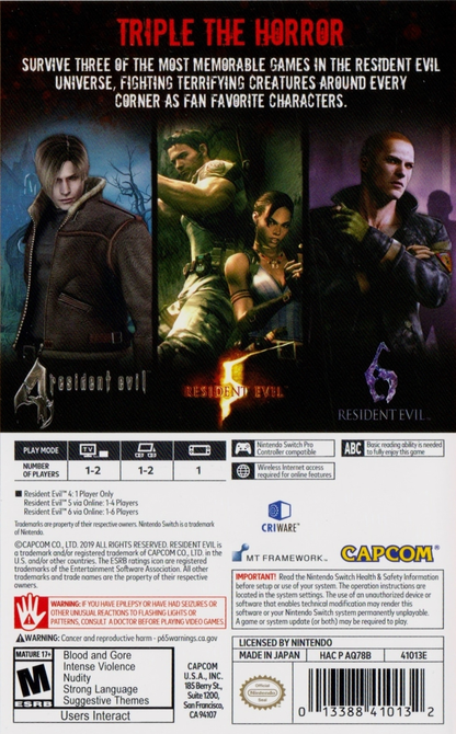 Resident Evil Triple Pack - Switch