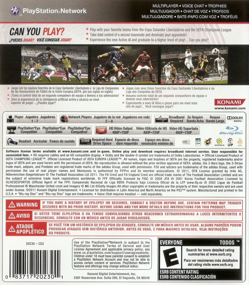 PES: Pro Evolution Soccer 2012 - PS3