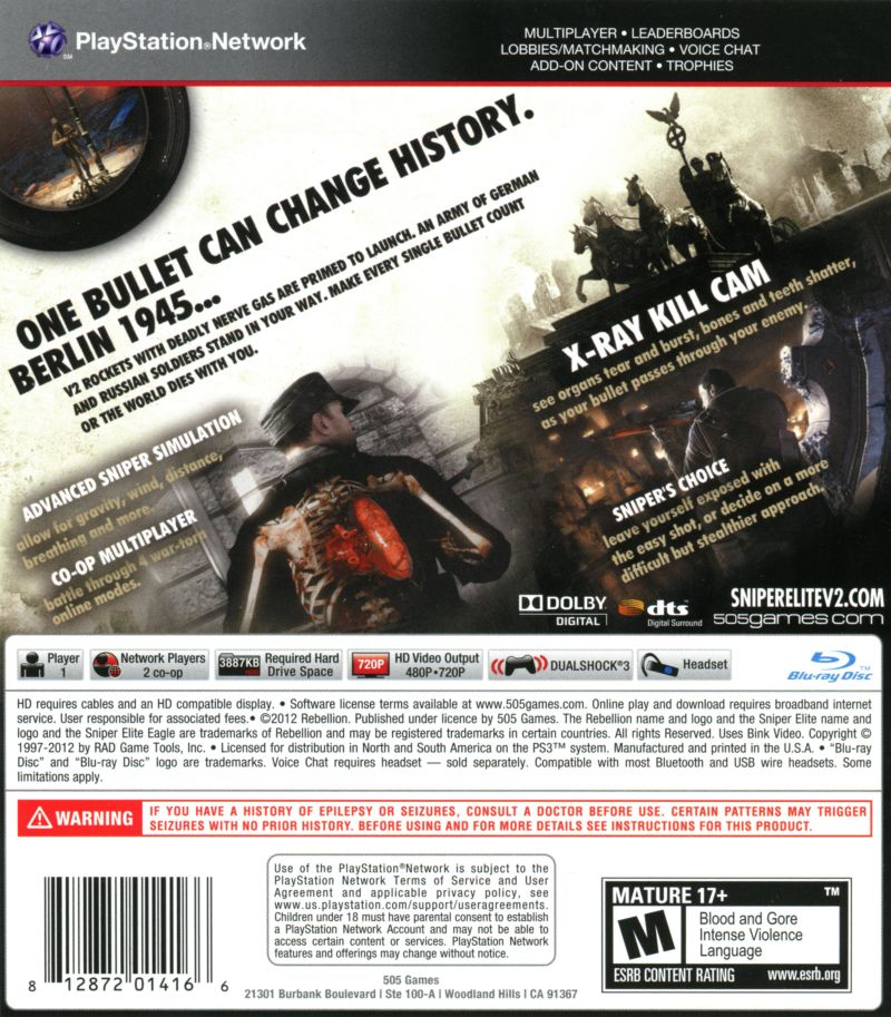 Sniper Elite V2 - PS3