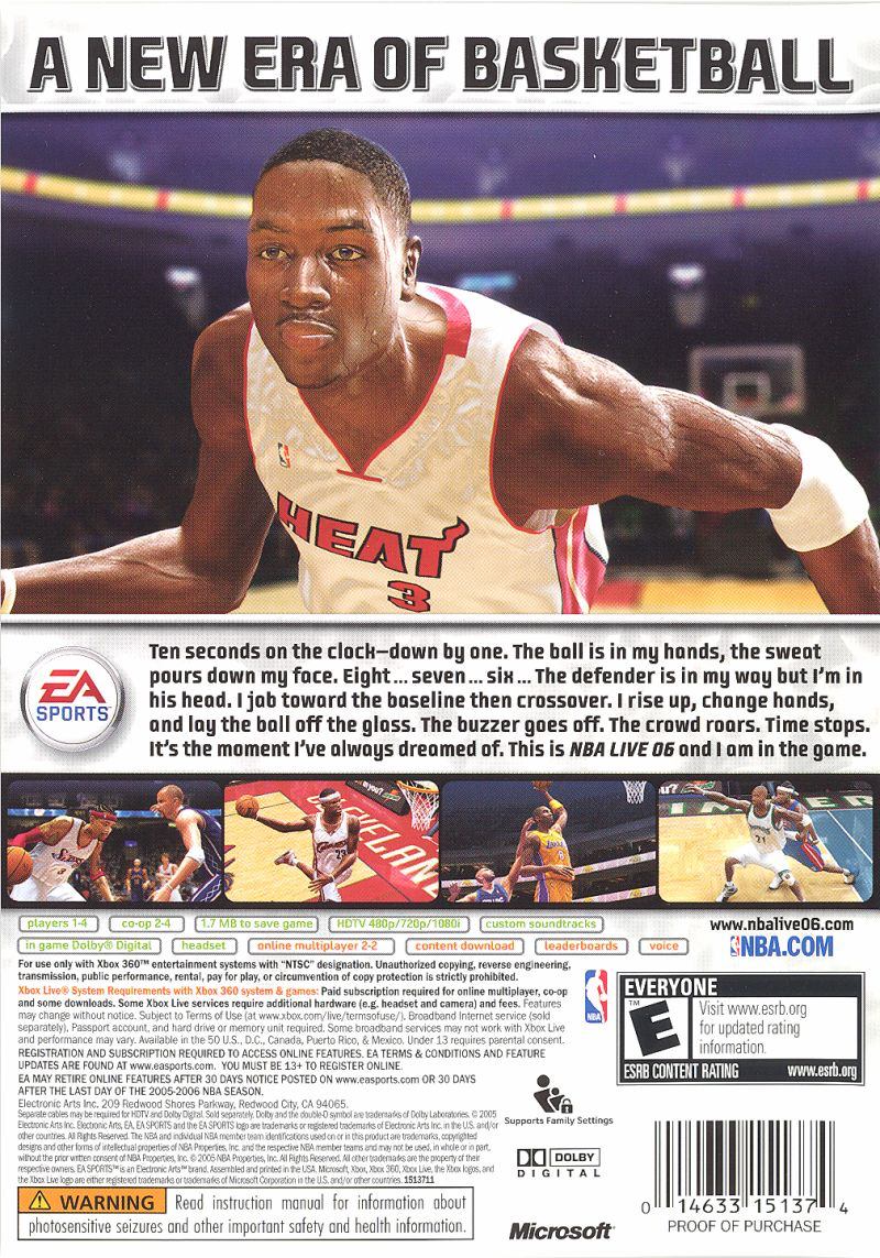 NBA Live 06 - Xbox 360