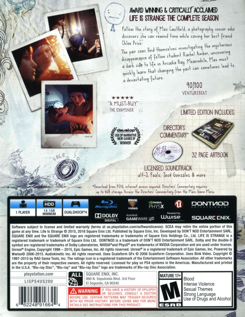 Life is Strange - Limited Edition - PS4