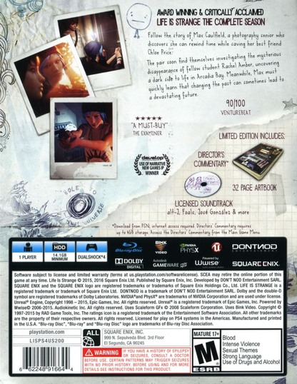Life is Strange - Limited Edition - PS4