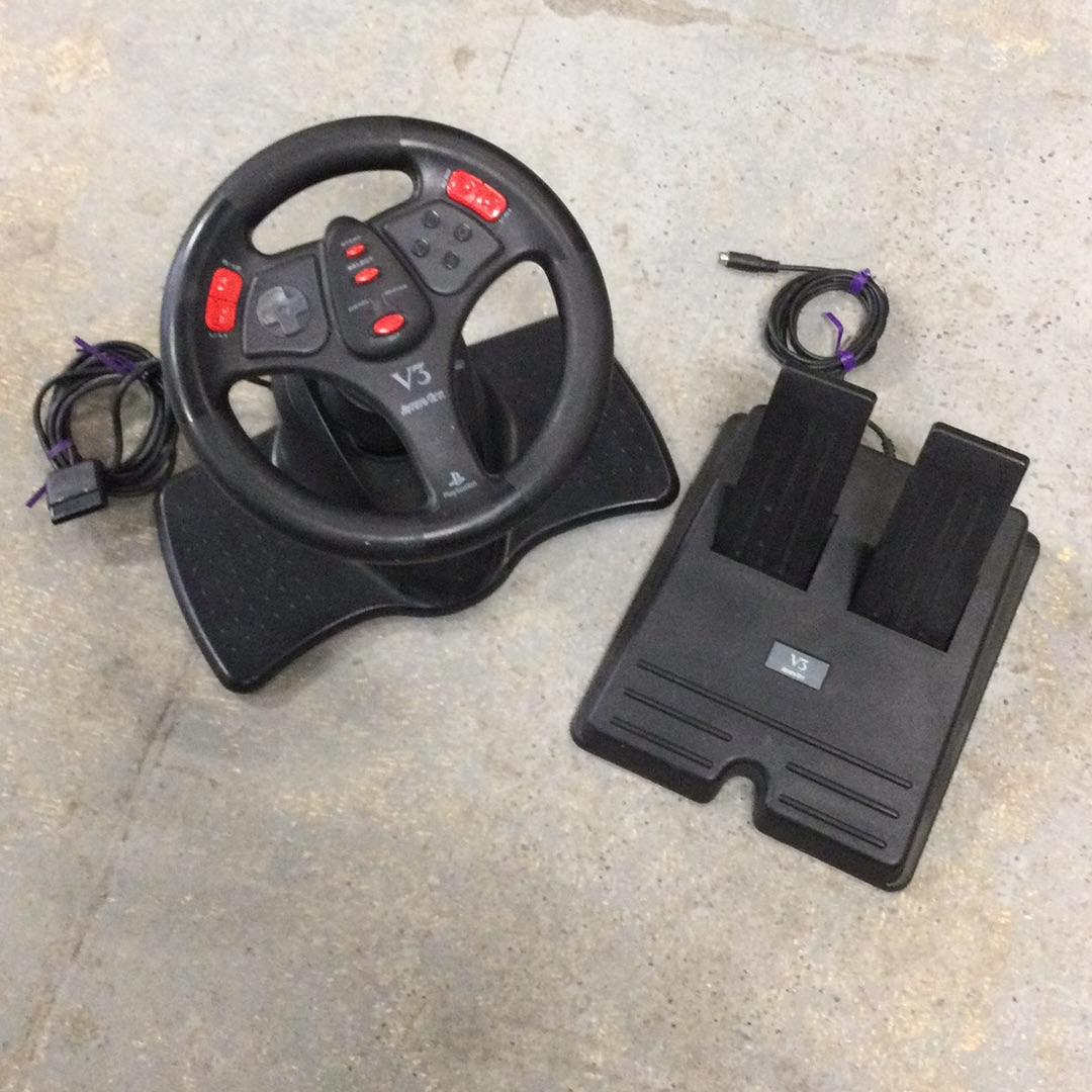 InterAct V3 Playstation Race Wheel Red - PS2