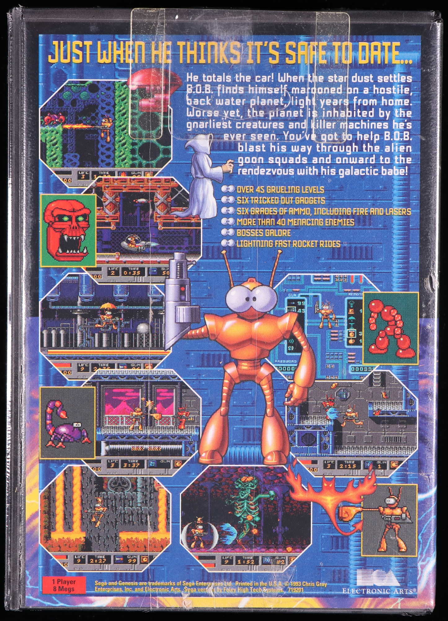 B.O.B. SEGA GENESIS 9.6 B+ - NEBRASKA COLLECTION