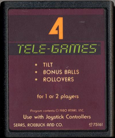 Arcade Pinball (Tele-Games) - Atari 2600