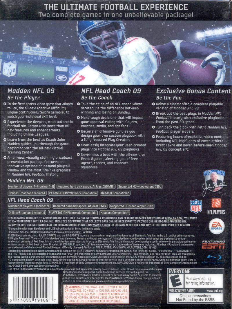 Madden NFL 09: 20th Anniversary Edition - PS3