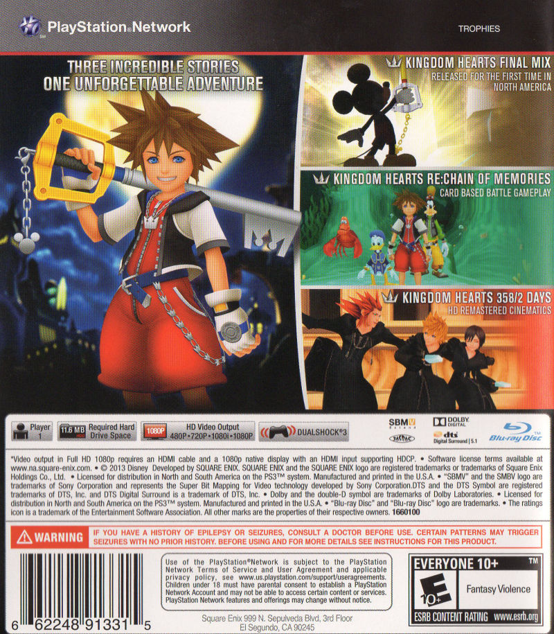 Kingdom Hearts 1.5: HD Remix - PS3