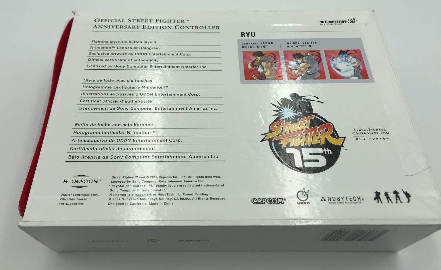 Controller PS2 Wired Fight pad Street Fighter 15th Anniversary Edition Ryu - PS2