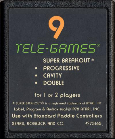 Super Breakout (Tele-Games) - Atari 2600