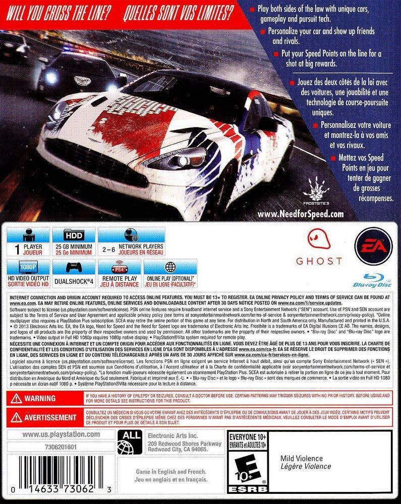 Need for Speed: Rivals - Playstation Hits - PS4
