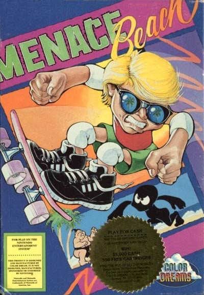 Menace Beach (Black Cartridge) - NES
