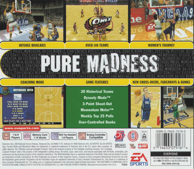 NCAA March Madness 99 - PS1