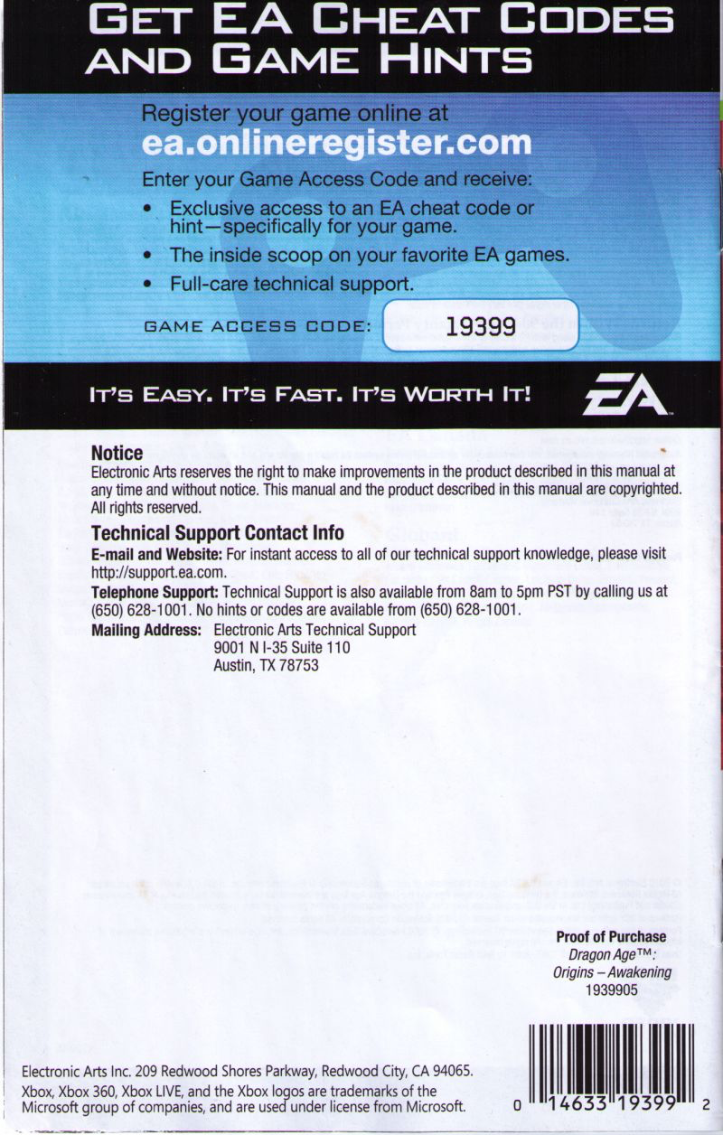 Dragon Age: Origins Awakening - Xbox 360