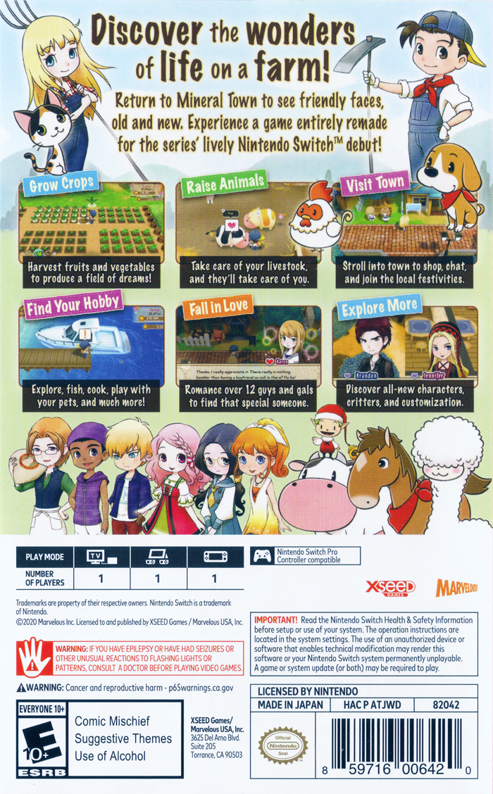 Story of Seasons: Friends of Mineral Town - Switch