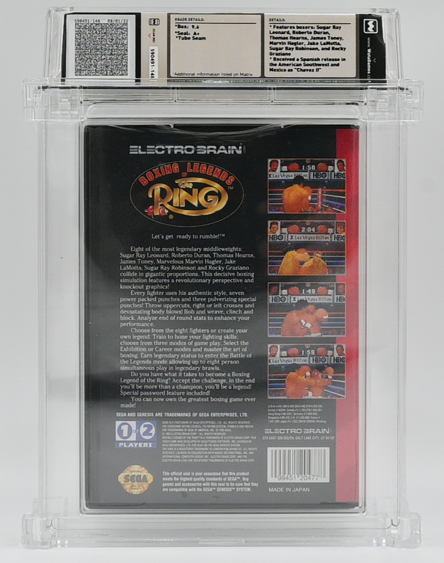 Boxing Legends of the Ring SEGA GENESIS 9.6 A+ - NEBRASKA COLLECTION