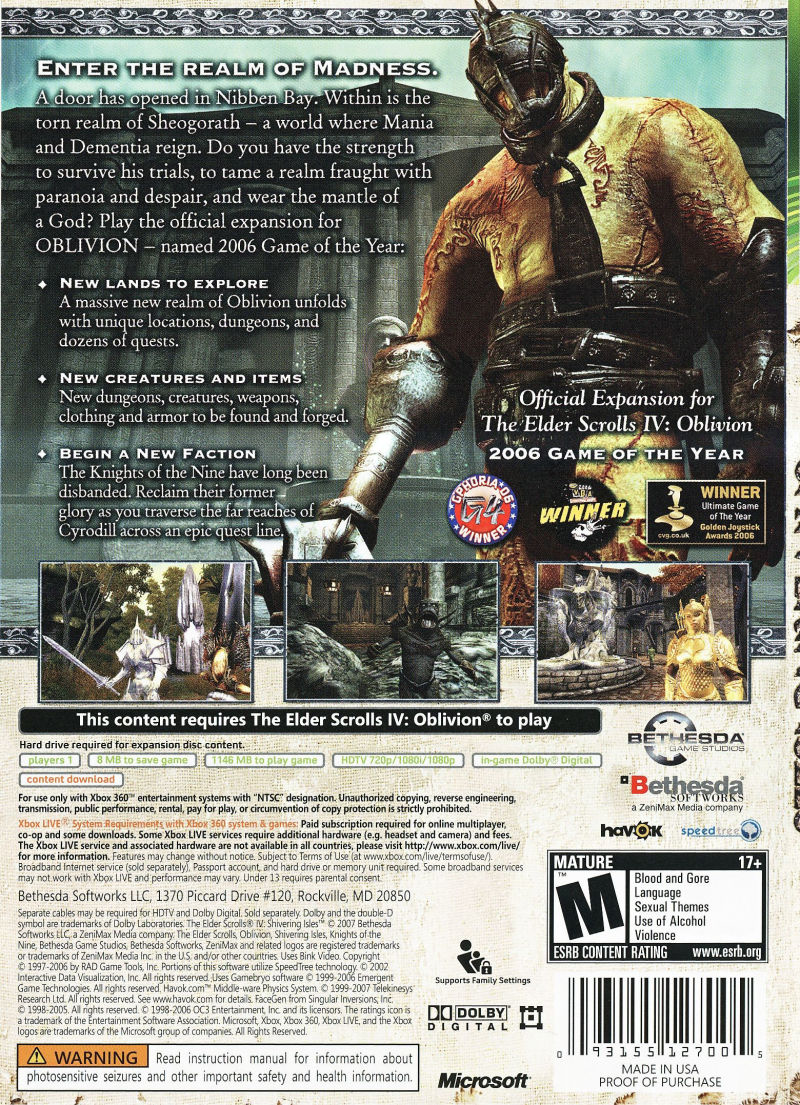 Elder Scrolls IV: Shivering Isles - Xbox 360