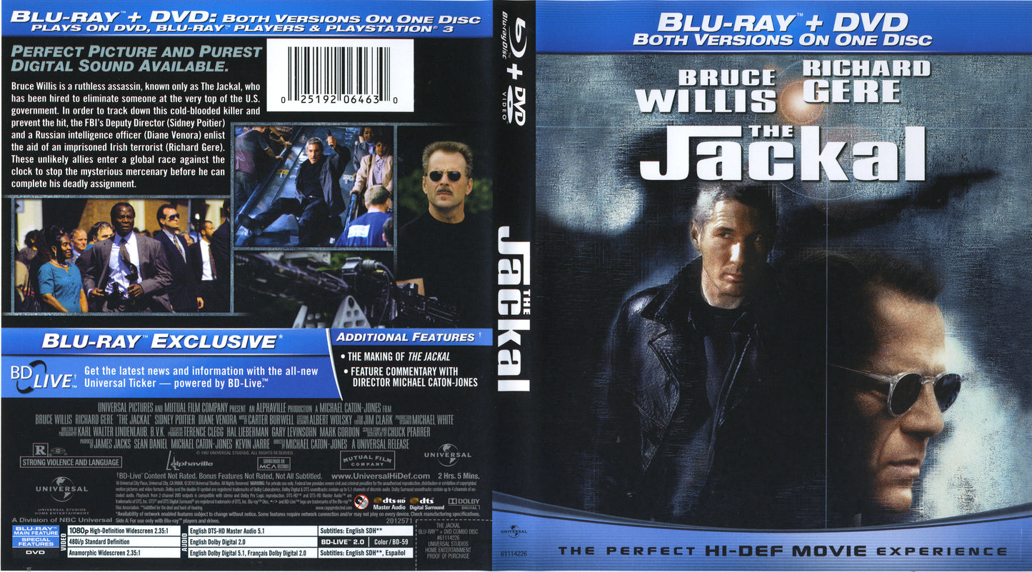 Jackal - Blu-ray Action/Adventure 1997 R
