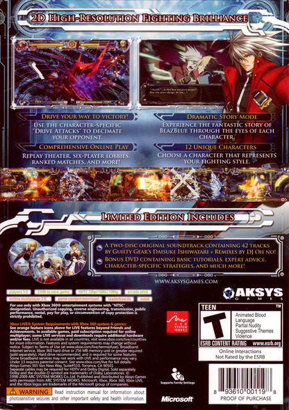 BlazBlue: Calamity Trigger - Limited Edition - Xbox 360