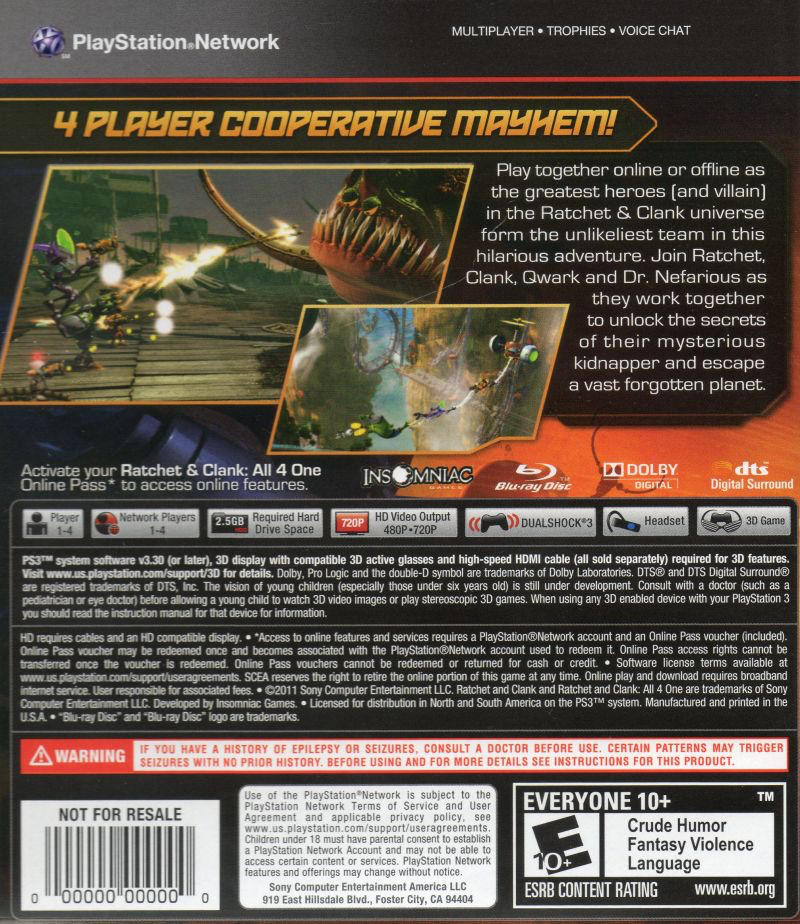 Ratchet and Clank: All 4 One - PS3