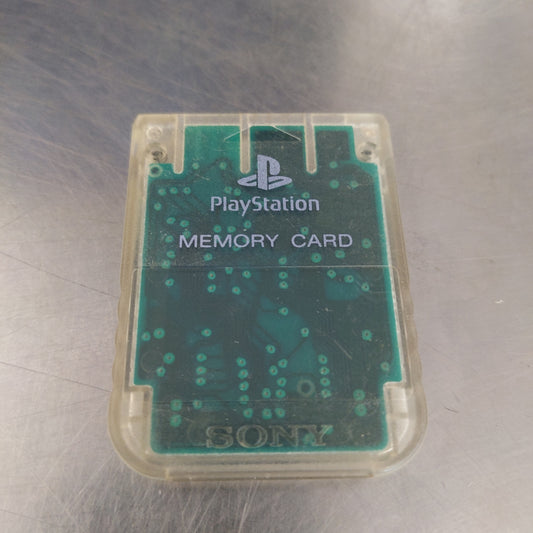 Memory Card PS1 Official Clear - Sony Playstation