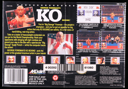 George Forman KO Boxing SNES 8.5 A - NEBRASKA COLLECTION