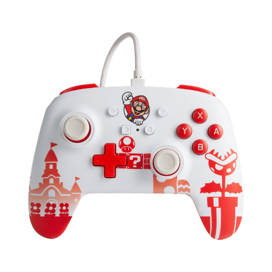 Power A Faceoff Wired Pro Controller Red & White Mario - Switch