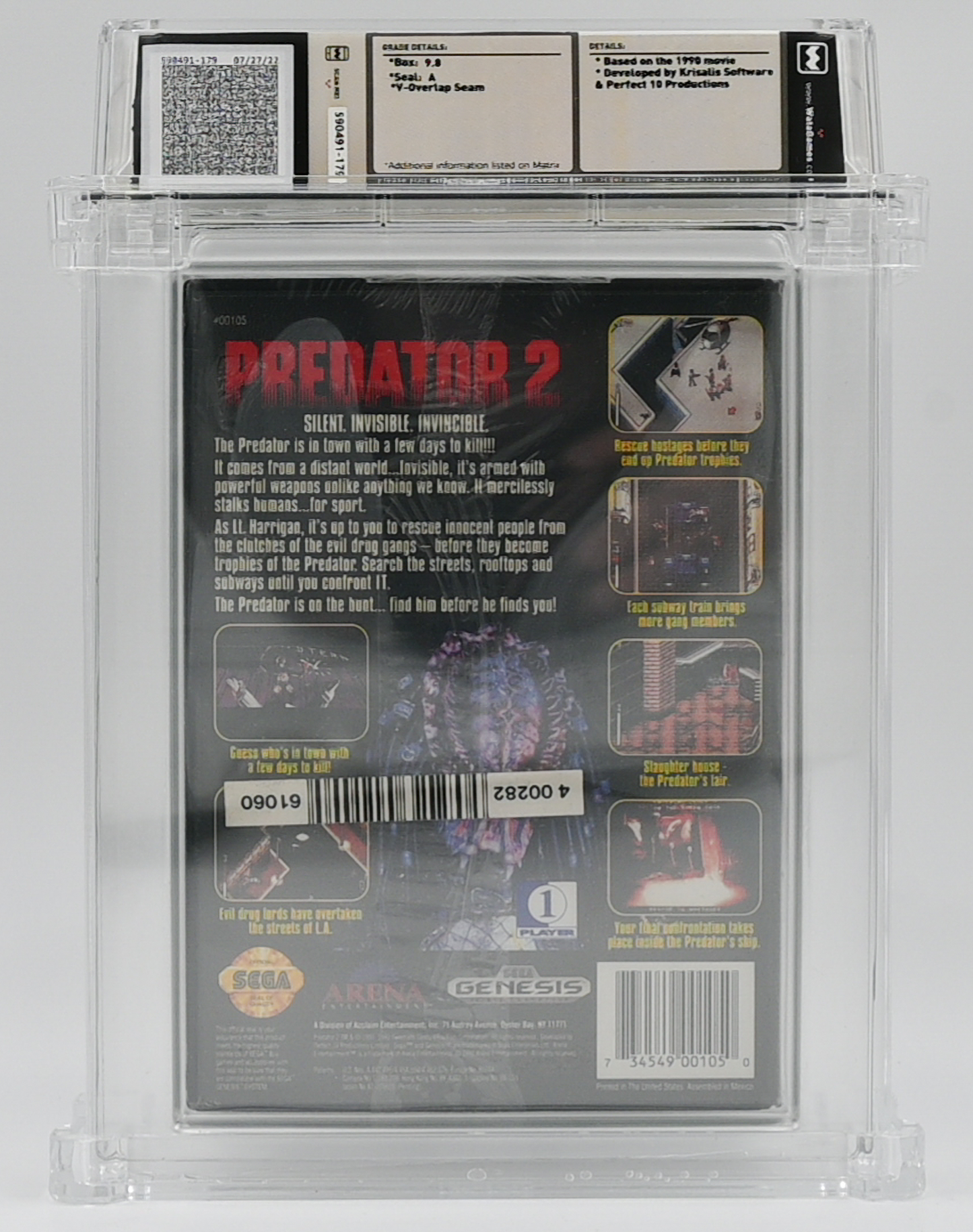 Predator 2 SEGA GENESIS 9.8 A - NEBRASKA COLLECTION