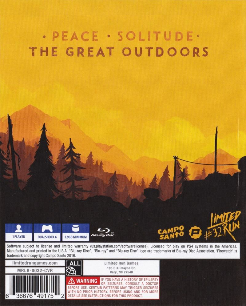 Firewatch - PS4