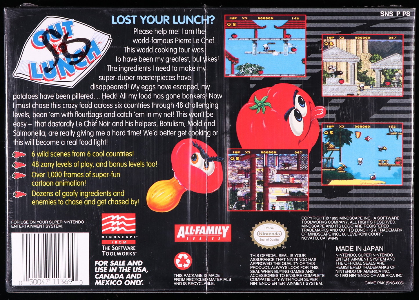 Out to Lunch SNES 9.2 A - NEBRASKA COLLECTION