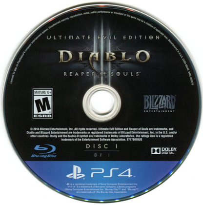 Diablo 3: Reaper of Souls Ultimate Evil Edition - PS4