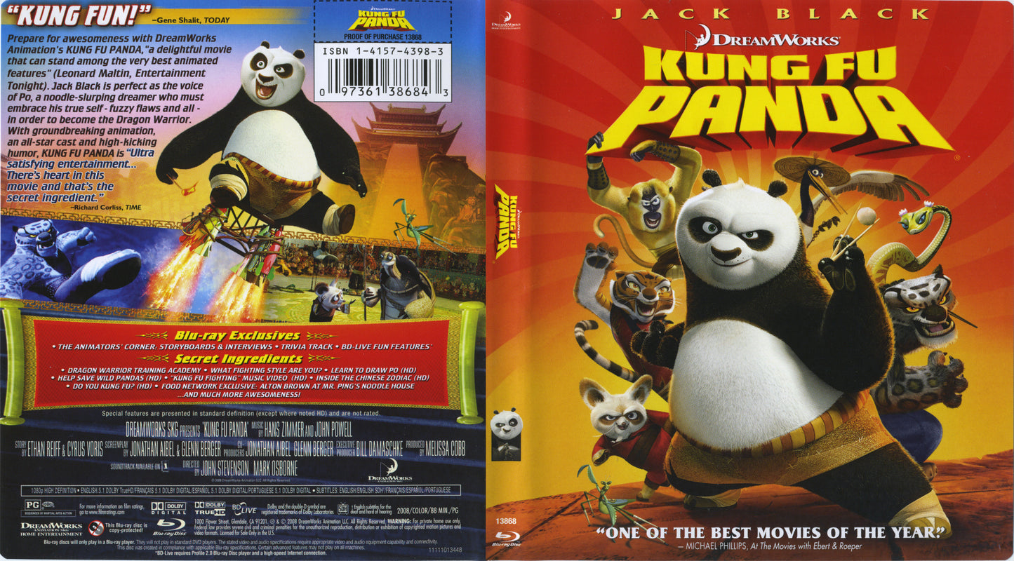 Kung Fu Panda - Blu-ray Animation 2008 PG