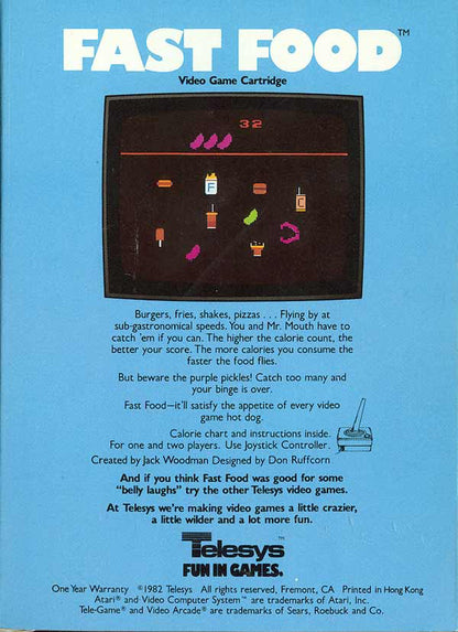 Fast Food (Telesys Cartridge) - Atari 2600