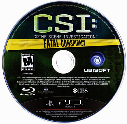 CSI: Fatal Conspiracy - PS3