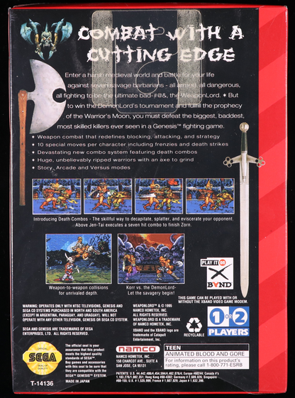 Weaponlord SEGA GENESIS 7.5 A+ - NEBRASKA COLLECTION