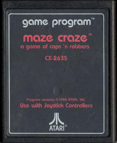 Maze Craze: A Game of Cops and Robbers (Text Label) - Atari 2600