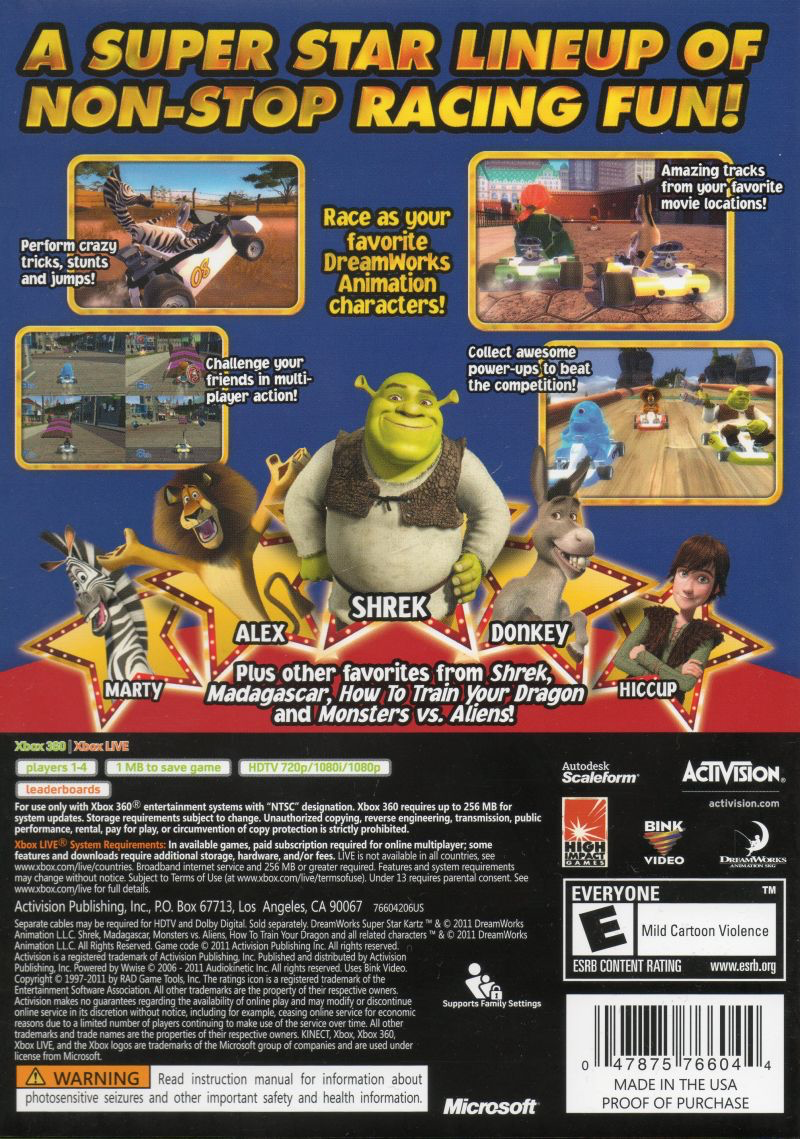 DreamWorks Super Star Kartz - Xbox 360