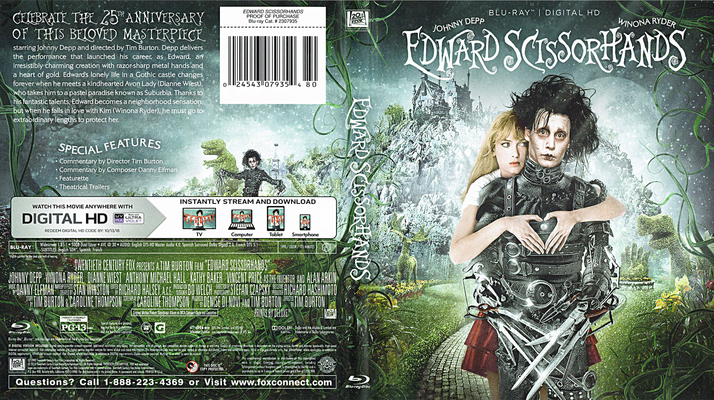 Edward Scissorhands - Blu-ray Fantasy 1990 PG-13