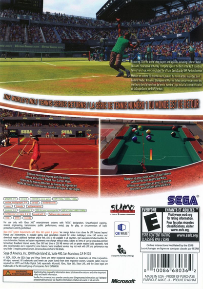 Virtua Tennis 2009 - Xbox 360