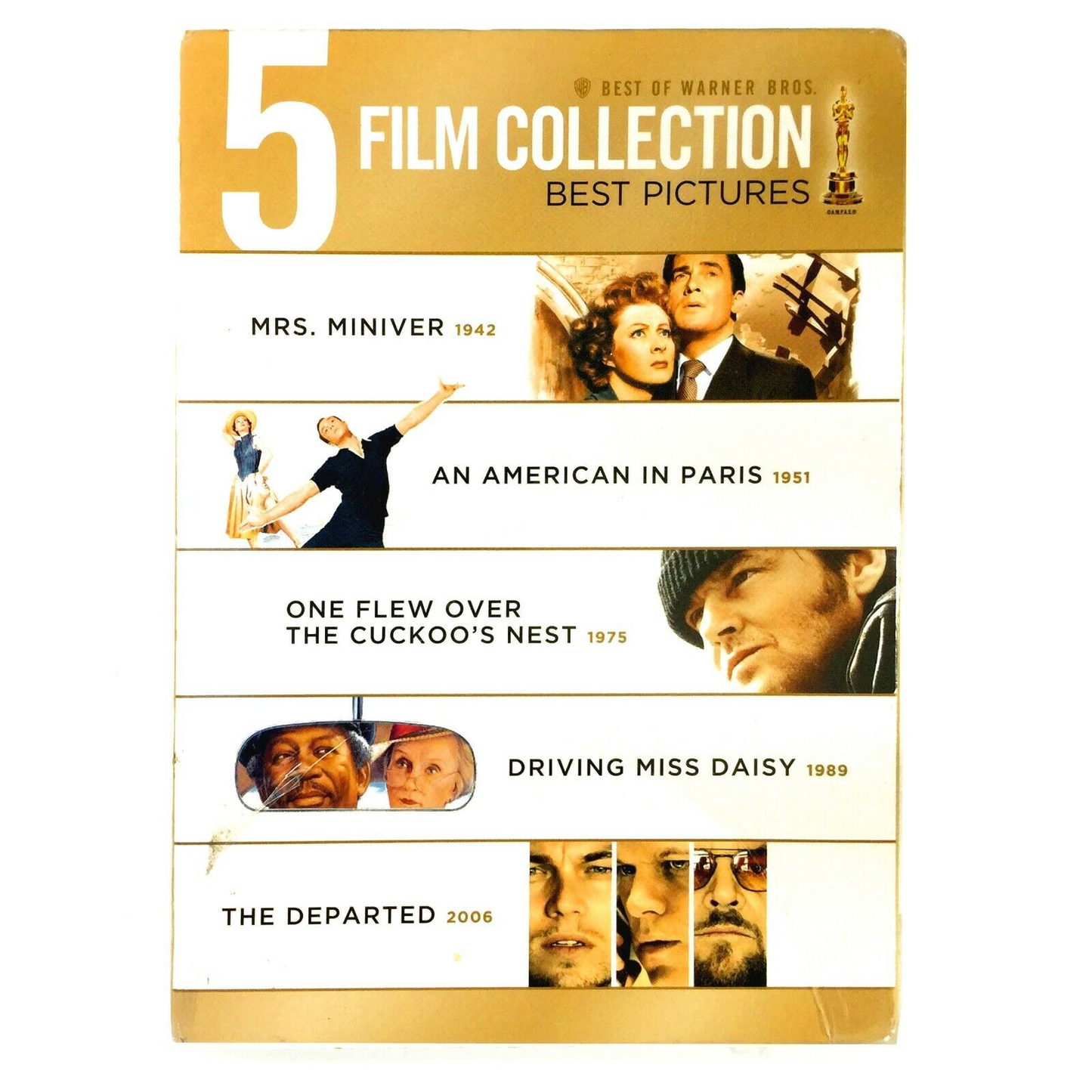 Best Of Warner Bros.: 5 Film Collection Best Pictures: Mrs. Miniver / American In Paris / One Flew Over The Cuckoo's Nest / ... - DVD