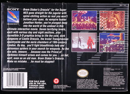 Bram Stoker's Dracula SNES 9.4 A+ - NEBRASKA COLLECTION