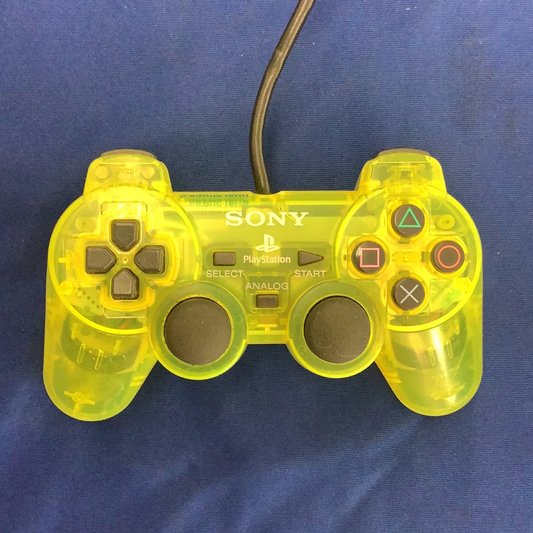 Official DualShock 2 Wired Controller | Clear Lemon Yellow (JAPAN) - PS2