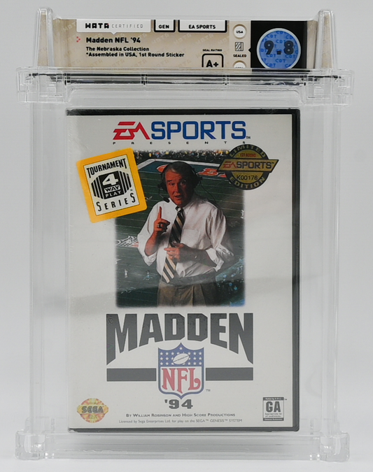 Madden NFL '94 SEGA GENESIS 9.8 A+ - NEBRASKA COLLECTION