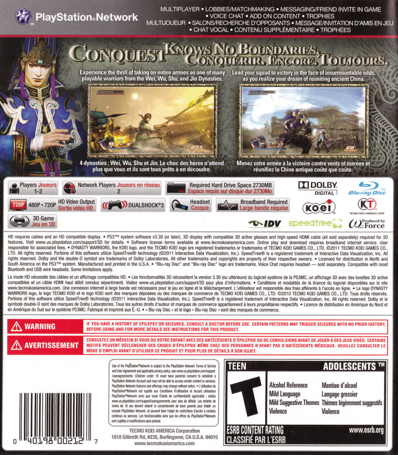 Dynasty Warriors 7 - PS3