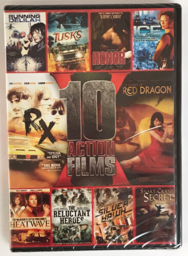 10 Action Films, Vol. 9: Tusks / The Reluctant Heroes / Ed McBain's 87th Precinct: Heatwave / RX / Ice / Silver Hawk / ... - DVD