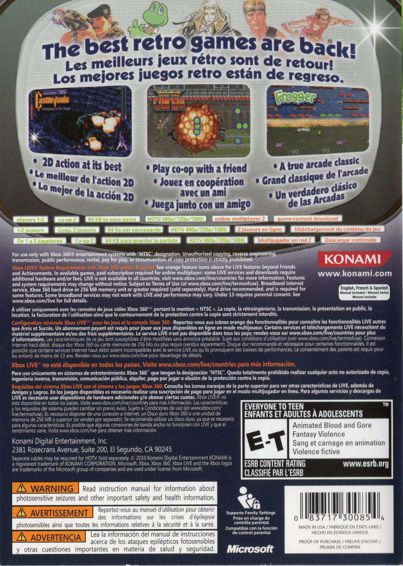 Konami Classics: Volume 1 - Xbox 360