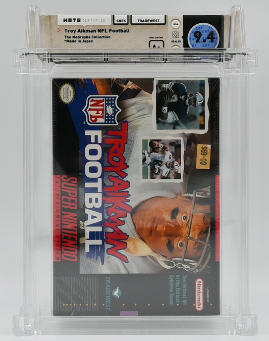 Troy Aikman NFL Football SNES 9.4 A+ - NEBRASKA COLLECTION