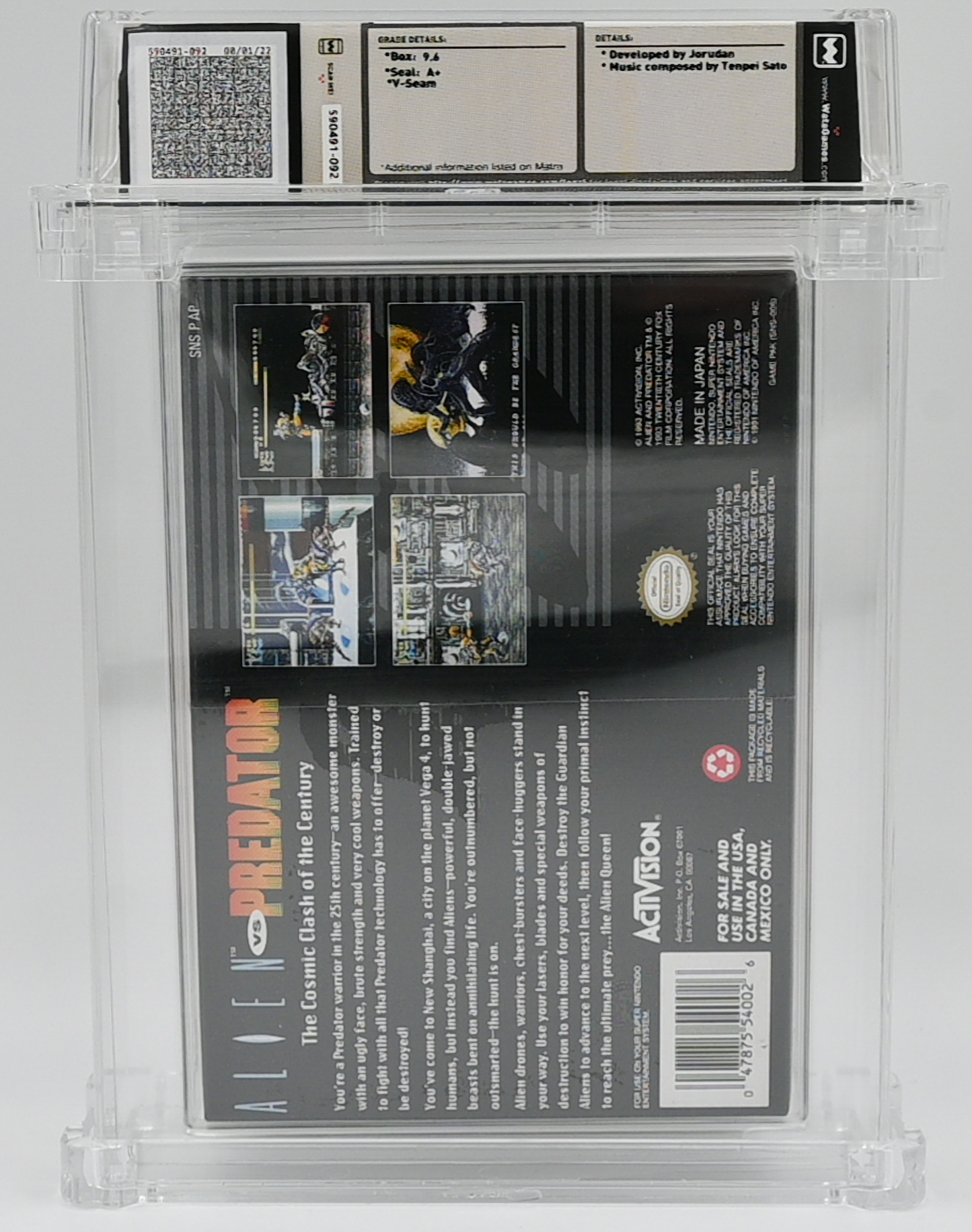 Alien vs Predator SNES 9.6 A+ - NEBRASKA COLLECTION