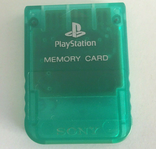 Memory Card PS1 Official Green - Sony Playstation