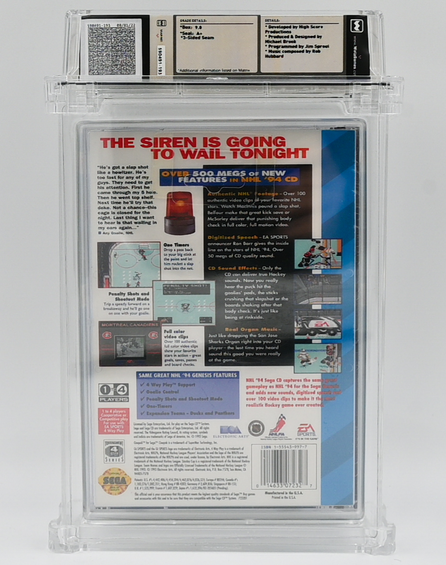 NHL '94 SEGA CD 9.8 A+ - NEBRASKA COLLECTION